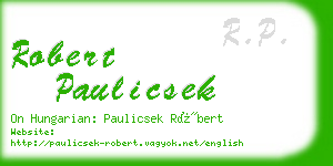 robert paulicsek business card